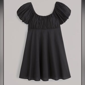 Abercrombie rouched puff sleeve mini dress